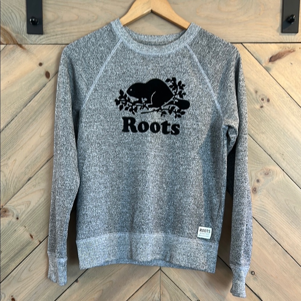 Roots Gray Sweatshirt with Black Logo